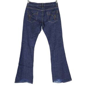 Wet‎ Seal Jeans Juniors Size 7 Low Rise Flare Bootcut Stretch Y2K 90s Blue Denim